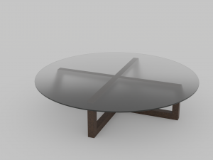 Modern glass table 3D Model 3D