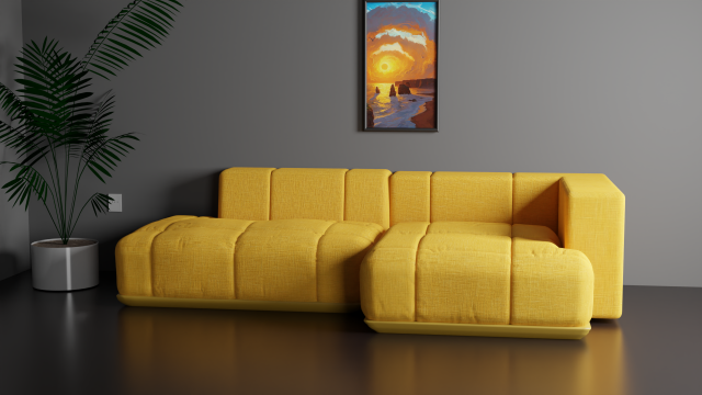 Sofa for interior 001 3D Model .c4d .max .obj .3ds .fbx .stl .blend 