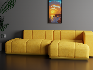 Sofa for interior 001 Modelo 3D