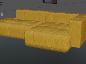 Sofa for interior 001 3D Model