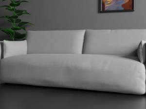 Sofa for interior 002 3D Model