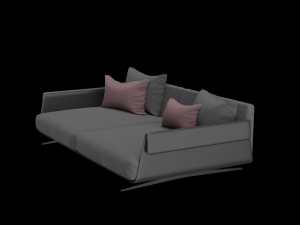 Sofa for interior 003 3D Model