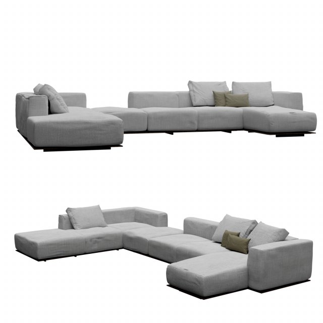 Sofa for blender 006 Modelo 3D .c4d .max .obj .3ds .fbx .stl .blend 