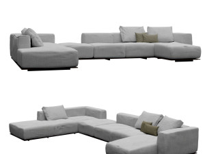 Sofa for blender 006 3D Модель