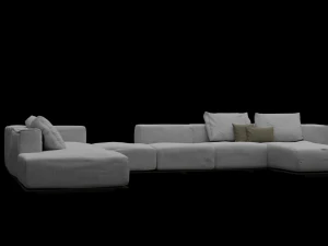 Sofa for blender 006 3D Model