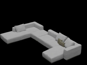 Sofa for blender 006 3D Model