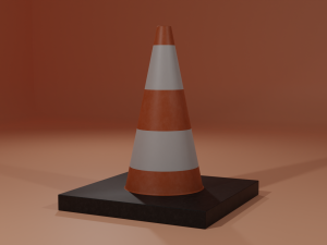 Traffic cone 3D मॉडल