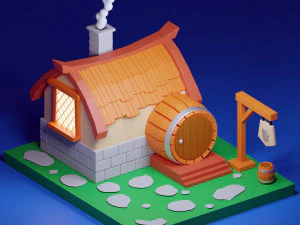 Трактирний будинок 3D Модель