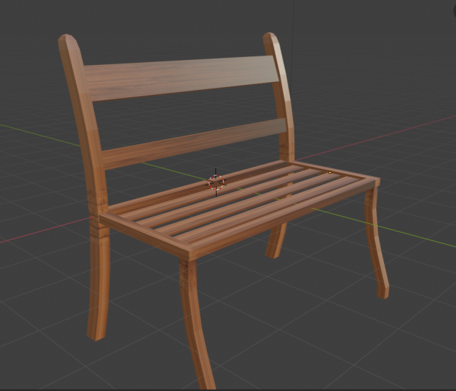 Three d Model of a wooden bench-sofa 3D Model .c4d .max .obj .3ds .fbx .stl .blend 