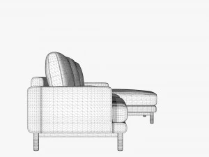 SOFA CHAISE LOUNGE MK 3D Model