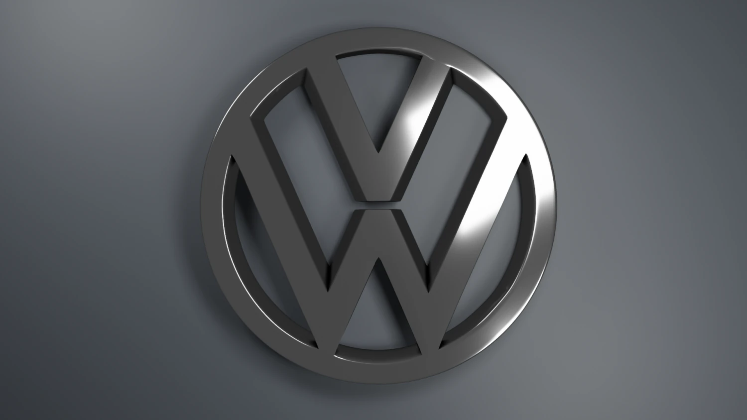 Volkswagen Logo Emblem 3D Model .c4d .max .obj .3ds .fbx .stl .blend 