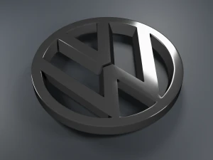 Volkswagen Logo Emblem 3D Model