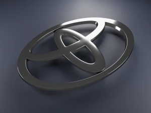 Toyota Logo Emblem 3D Model