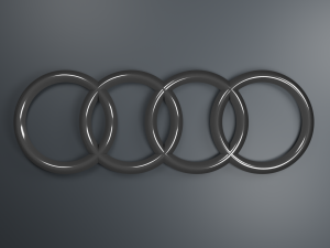 Audi Logo Emblem 3D Model