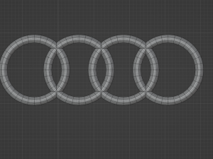 Audi Logo Emblem 3D 模型