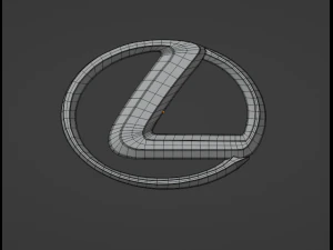 Lexus Logo Emblem 3D Model