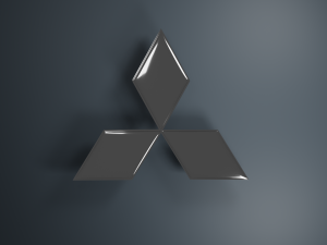 Mitsubishi Logo Emblem 3D Model