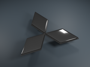 Mitsubishi Logo Emblem 3D 모델