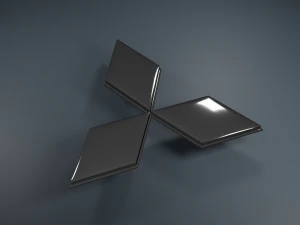 Mitsubishi Logo Emblem 3D Model