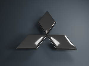 Mitsubishi Logo Emblem 3D 모델