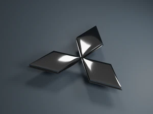 Mitsubishi Logo Emblem 3D Model