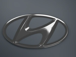 Emblema del logo Hyundai Modello 3D
