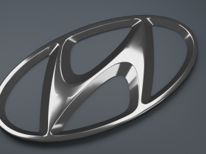Hyundai Logo Emblem 3D Model