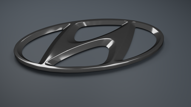 Hyundai Logo Emblem 3D Model in Wagon 3DExport