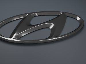 Hyundai Logo Emblem 3D Model