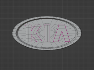 Kia Logo Emblem 3Dモデル