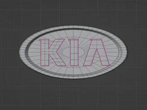 Kia Logo Emblem 3D Model