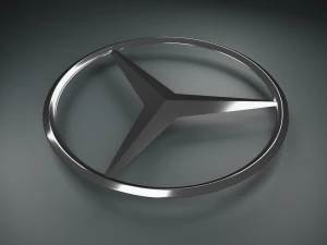 Mersedes Logo Emblem 3D Model