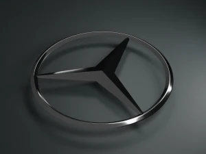 Mersedes Logo Emblem 3D Model