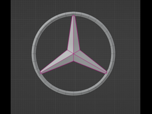 Mersedes Logo Emblem 3D 模型