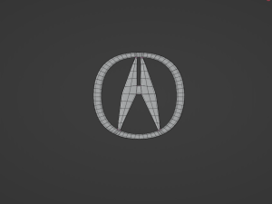 Acura Logo Emblem Modello 3D
