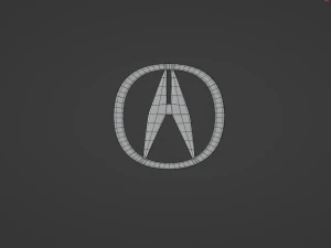 Acura Logo Emblem 3D Model