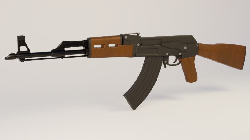AK 47 3D 모델 .c4d .max .obj .3ds .fbx .stl .blend 