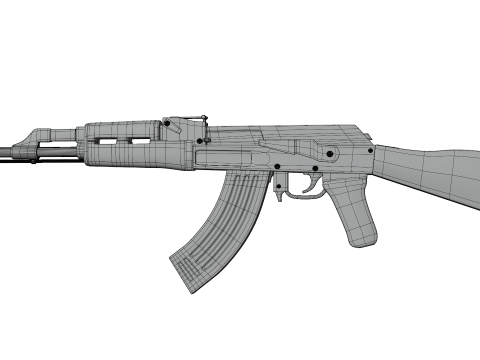 AK 47 3D 모델