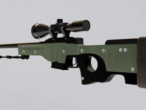 AWP Sniper Rifle 3D Model