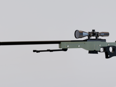 AWP Sniper Rifle 3D Модель