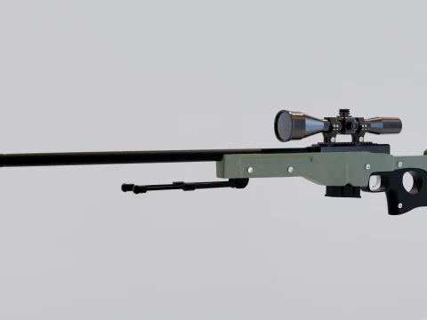 AWP Sniper Rifle 3D Model