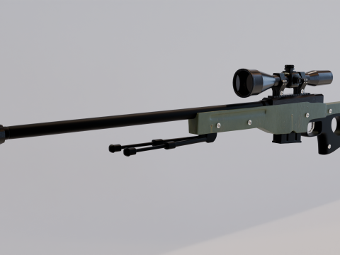 AWP Sniper Rifle 3D Модель