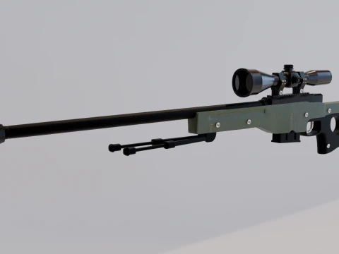 AWP Sniper Rifle 3D Model