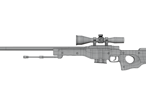 AWP Sniper Rifle 3D Модель