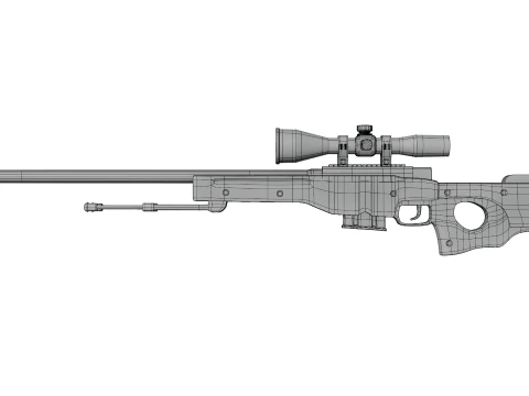 AWP Sniper Rifle 3D Model
