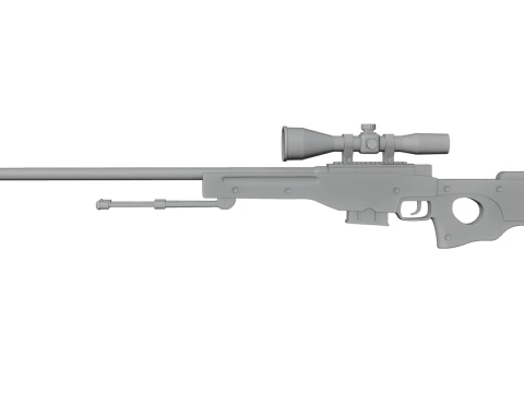 AWP Sniper Rifle 3D Model