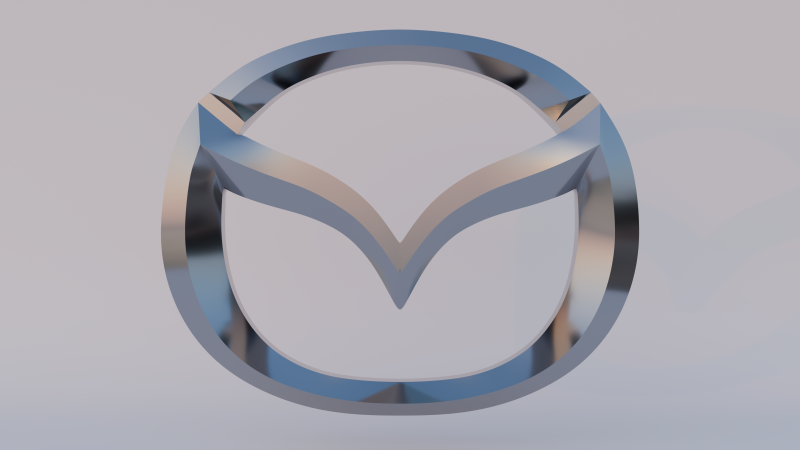 Mazda Logo Emblem Model 3D .c4d .max .obj .3ds .fbx .stl .blend