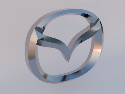 Mazda Logo Emblem Model 3D