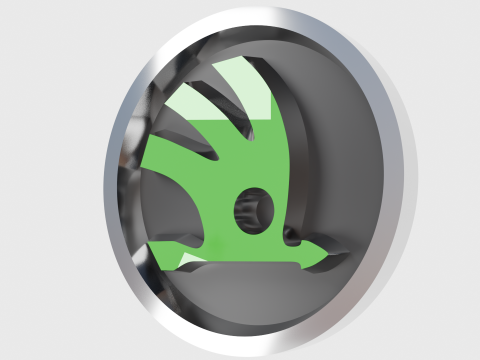 Skoda Logo Emblem 3Dモデル