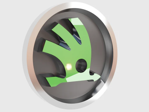 Skoda Logo Emblem 3D Model